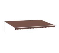 vidaXL Marquise manuelle avec LED brun 600x300 cm