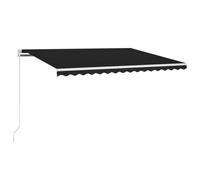 vidaXL Marquise manuellement rétractable avec LED 400x300 cm Anthracite