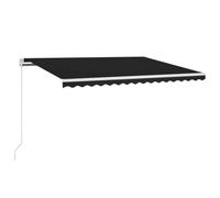 vidaXL Marquise manuellement rétractable avec LED 400x350 cm Anthracite
