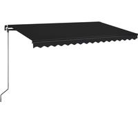 vidaXL Marquise manuellement rétractable avec LED 400x350 cm Anthracite