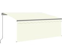 vidaXL Marquise manuellement rétractable avec store 3x2,5 m Crème