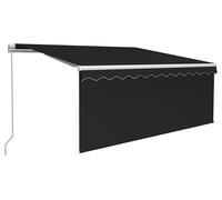 vidaXL Marquise manuellement rétractable avec store LED 3,5x2,5m Anthracite