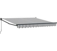 vidaXL Marquise rétractable Anthracite et Blanc 3x2,5 m Tissu & Aluminium