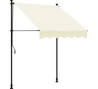 vidaXL Marquise rétractable Crème 150x150 cm Tissu et acier