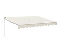 vidaXL Marquise rétractable Crème 3,5x2,5 m Tissu et aluminium