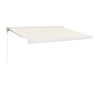 vidaXL Marquise rétractable Crème 3,5x2,5 m Tissu et aluminium