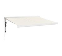 vidaXL Marquise rétractable Crème 3,5x2,5 m Tissu et aluminium
