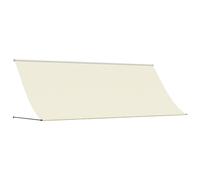 vidaXL Marquise rétractable Crème 350x150 cm Tissu et acier