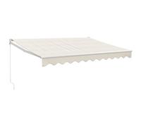 vidaXL Marquise rétractable Crème 3x2,5 m Tissu et aluminium