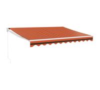 vidaXL Marquise rétractable Orange et brun 3,5x2,5 m Tissu & aluminium