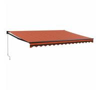 vidaXL Marquise rétractable Orange et brun 4,5x3 m Tissu et aluminium