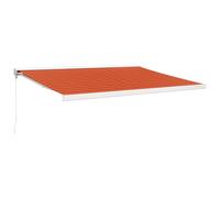 vidaXL Marquise rétractable Orange et brun 4,5x3 m Tissu et aluminium