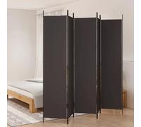 VIDAXL Marron Cloison de séparation 5 panneaux