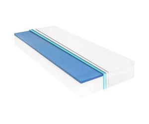 vidaXL Matelas 100x200 cm Mousse à mémoire de forme Visco 18 cm H2 Blanc
