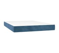 vidaXL Matelas à Ressorts ensachés 140 x 210 cm Bleu foncé