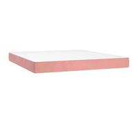 vidaXL Matelas de lit à ressorts ensachés rose 160x220x20 cm velours