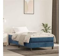 vidaXL Matelas à ressorts ensachés pour enfants 80x160 cm bleu velours avec housse zippée