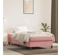vidaXL Matelas à ressorts ensachés pour enfants 80x160 cm Rose Velours Housse zippée