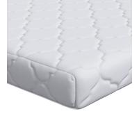 vidaXL Matelas Blanc 200 x 120 cm Tissu 100% polyester