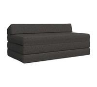 vidaXL Matelas de canapé pliable Gris foncé 120 x 60 x 49 cm Tissu