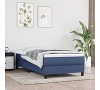 vidaXL Matelas de lit à ressorts ensachés Bleu 90x200x20 cm Tissu