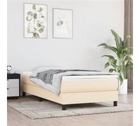 vidaXL Matelas de lit à ressorts ensachés Crème 100x200x20 cm Tissu