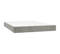 vidaXL Matelas de lit à Ressorts ensachés fermeté Moyenne Matelas de Lit Rembourré Lit Simple Adulte Meuble de Chambre à Coucher Intérieur Gris Clair 140x200x20 cm