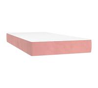 vidaXL Matelas de lit à Ressorts ensachés fermeté Moyenne Matelas de Lit Rembourré Lit Simple Adulte Meuble de Chambre à Coucher Rose 80x200x20 cm Velours