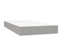 vidaXL Matelas de lit à Ressorts ensachés fermeté Moyenne Matelas de Lit Rembourré Lit Simple Adulte Meuble de Chambre à Coucher Gris Clair 80x200x20cm Tissu