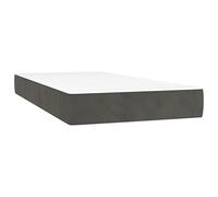 vidaXL Matelas de lit à Ressorts ensachés fermeté Moyenne Matelas de Lit Rembourré Lit Simple Adulte Meuble de Chambre à Coucher Intérieur Gris Foncé 100x200x20 cm
