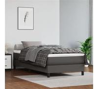 Matelas de lit à ressorts ensachés Gris 90x190x20 cm Similicuir347706