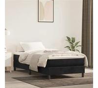 vidaXL Matelas de lit à ressorts ensachés noir 90x210 cm epaisseur 20 cm velours,matelas,matelas de lit,matelas à sommier tapissier, G