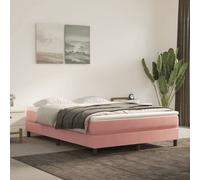 vidaXL Matelas de lit à ressorts ensachés Rose 140x190x20 cm Velours