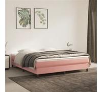 vidaXL Matelas de lit à ressorts ensachés Rose 160x200x20 cm Velours