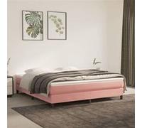 vidaXL Matelas de lit à ressorts ensachés Rose 180x200x20 cm Velours