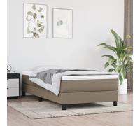 vidaXL Matelas de lit à ressorts ensachés taupe 120x190x20 cm Tissu