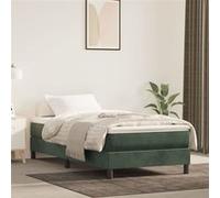 vidaXL Matelas de lit à ressorts ensachés Vert foncé 80x200x20 cm