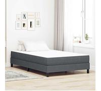 Matelas à ressorts ensachés vidaXL - Gris foncé, Moyen, 120x190x20 cm, Tissu