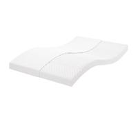 vidaXL Matelas en mousse blanc 140x190 cm 7 zones dureté 20 ILD, matelas de lit, matelas de lit de jour, matelas en mousse 356355