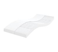 vidaXL Matelas en mousse 7 zones 80x200 cm 10 cm dureté 20 ILD Blanc