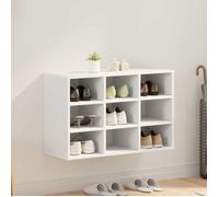 vidaXL Cabinet à chaussures Blanc 52.5 x 30 x 50 cm Bois d'ingénierie