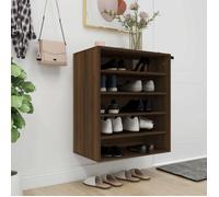 vidaXL Meuble à chaussures Chêne marron 60x35x70 cm Bois d'ingénierie 816016