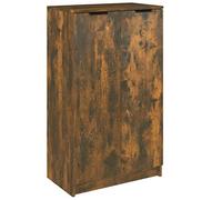 vidaXL Meuble à Chaussures Organiseur de Chaussures Armoire à Chaussures Maison Intérieur Chêne Fumé 59x35x100 cm Bois d'Ingénierie