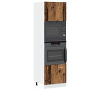 vidaXL Meuble à Micro-Ondes Lyon Bois Ancien 60 x 57 x 207 cm Bois d'ingénierie
