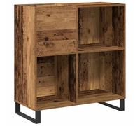 vidaXL Meuble à vinyles avec étagère Bois Ancien 84,5 x 38 x 89 cm, Meuble de Rangement pour Salon, Cabinet rectangulaire Moderne, étagère Robuste, Grand Organiseur pour la Maison