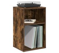 vidaXL Meuble à vinyles Chêne fumé 38 x 33 x 61 cm Bois d'ingénierie