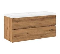 vidaXL Armoire lavabo – Meuble de salle de bain avec vasque intégrée, chêne artisanal