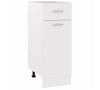 vidaXL Meuble bas 30x46x81,5 cm, Bois reconstitué, Blanc, Rangement salle de bain & cuisine, Placard sous évier 801204