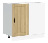 vidaXL Meuble Bas de Cuisine Lucca chêne Sonoma Bois d'ingénierie