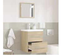 VidaXL Meuble bas de salle de bain marron 41 x 38,5 x 48 cm - tiroir et étagères, bois d'ingénierie